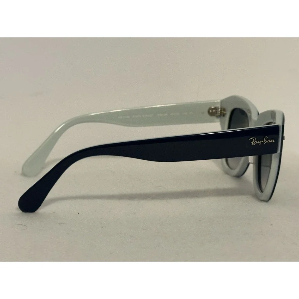 NEW Ray-Ban RB 2186 State Street 12993M Blue On White Sunglasses Unisex 145